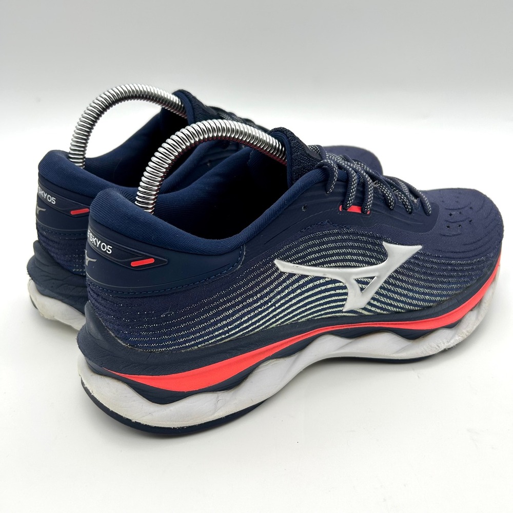 Mizuno Wave Sky 05 Womens Size 9 Blue Orange Running Shoes Sneakers - Picture 5 of 11